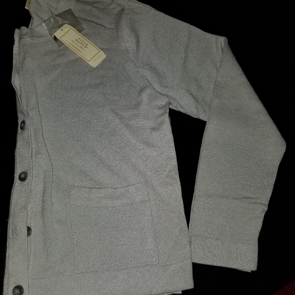 Field Manor Vintage 90's Lt Grey cardigan